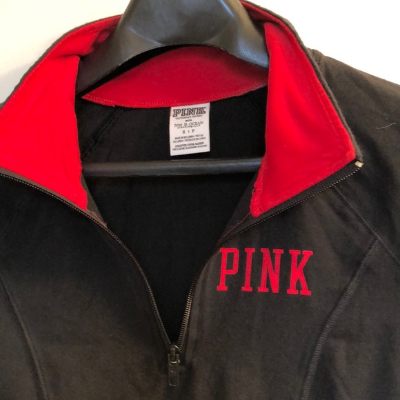 Pink by VS Black Athletic Half Zip Top Size SP - Picture 5 of 8
